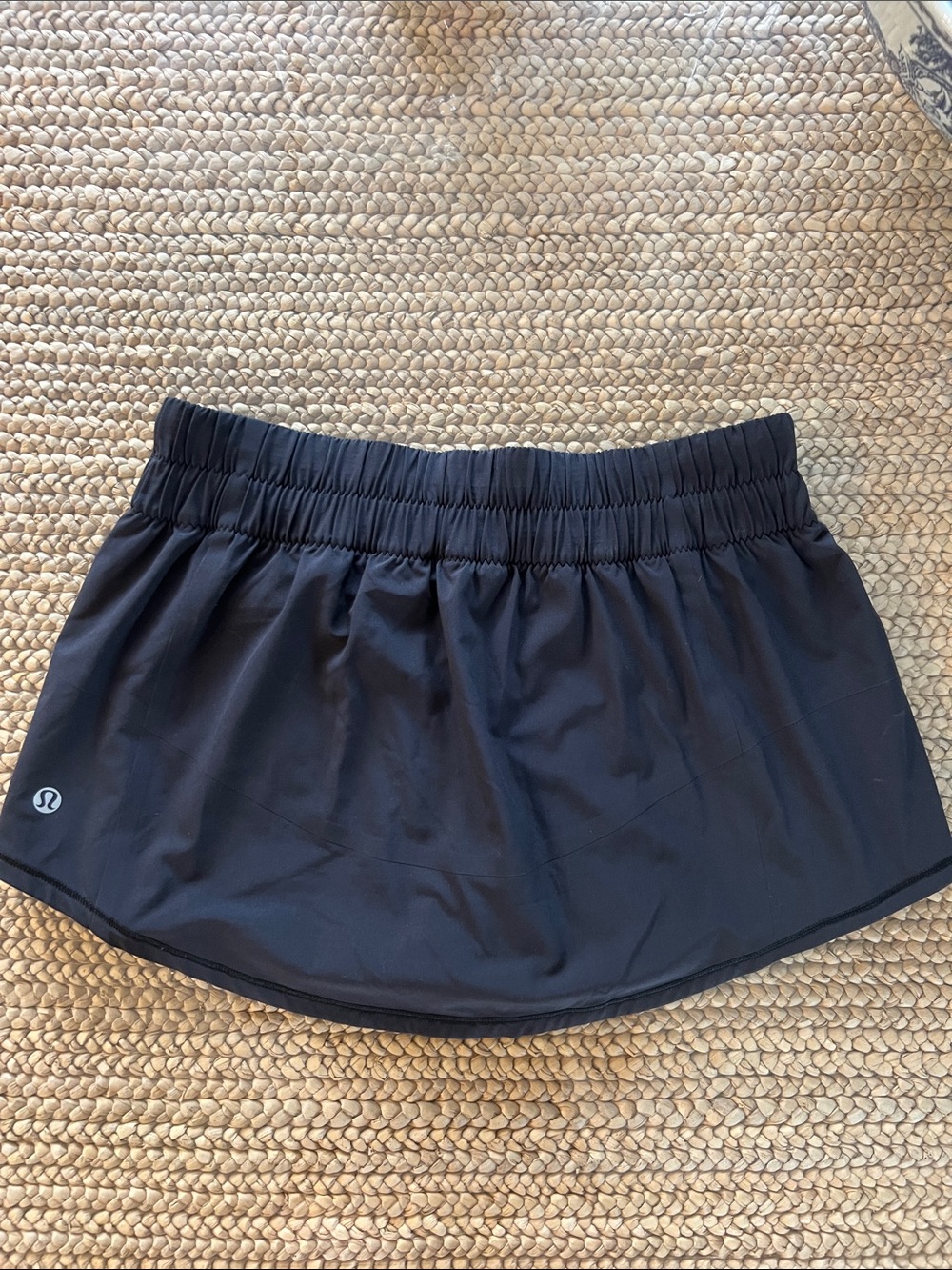 lululemon athletica Black Pickleball Tennis Athleisure Skirt Elastic Waistband